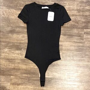 Elodie Black Short-sleeve Bodysuit